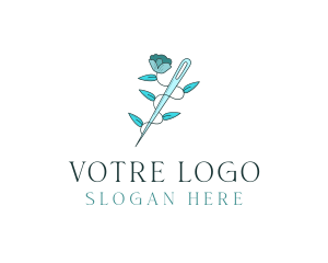 Embroidery - Floral Needle Alteration logo design