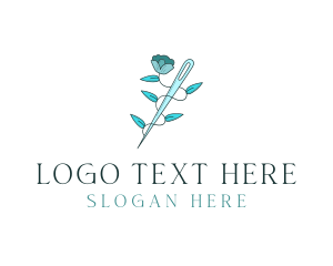 Alteration - Floral Needle Alteration logo design