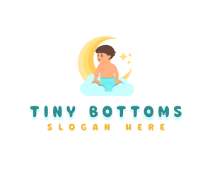 Diaper - Baby Boy Cloud logo design