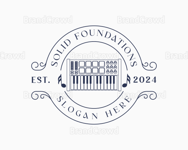 Musical Keyboard Piano Logo