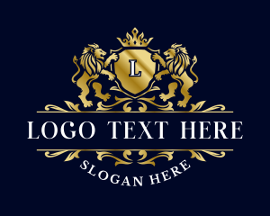 Prestige - Royal Crown Lion logo design