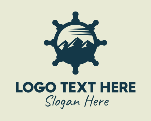 Mountain Ship Wheel  Logo