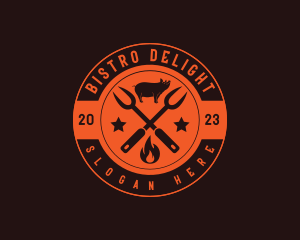 Pork Barbecue Grill logo design