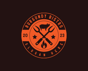 Pork Barbecue Grill logo design