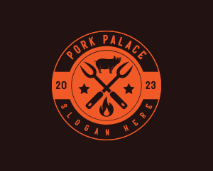 Pork - Pork Barbecue Grill logo design