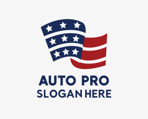 Election - America Veteran Flag logo design