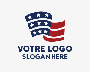 United States - America Veteran Flag logo design