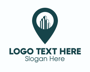 Navigation - Building Location Pin logo design