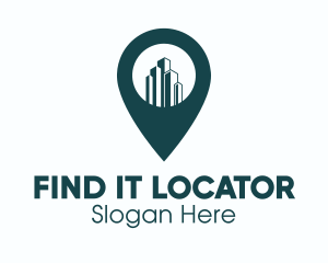 Locator - Building Location Pin logo design