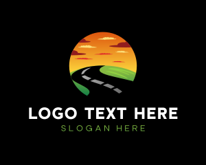 Road - Road Sunset Adventure logo design