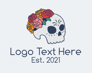 Corps - Floral Sugar Skull logo design