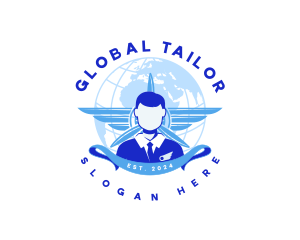 Global Flight Steward logo design