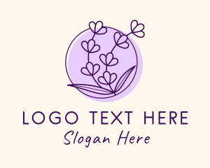Fragrance - Lavender Flower Gardening logo design