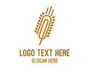 Office Supplies - Wheat Paper Clip logo design