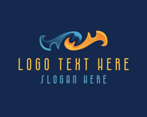 Cooling - Abstract Heating Cooling logo design