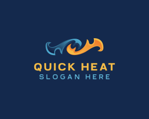 Heating Cooling Fuel logo design