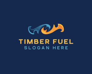 Heating Cooling Fuel logo design