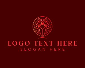 Spa - Heart Human Tree logo design