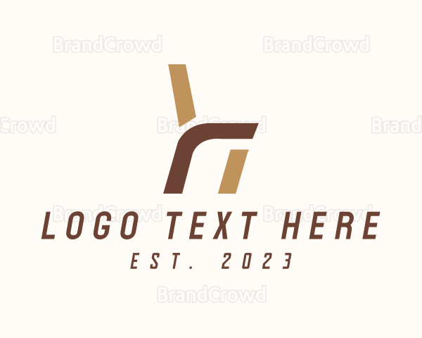 Furniture Chair Design Letter R Logo