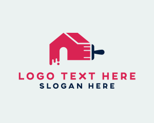 Contractor - House Painting Brush logo design