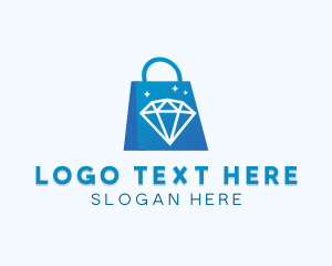 Paper Bag - Diamond Jewelry Shopping Bag logo design