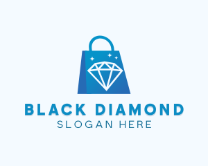 Diamond Jewelry Shopping Bag logo design