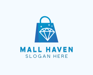 Diamond Jewelry Shopping Bag logo design