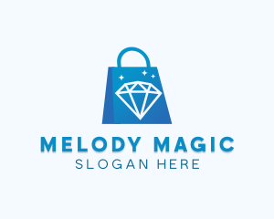 Shopping Bag - Diamond Jewelry Shopping Bag logo design