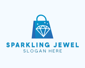 Diamond Jewelry Shopping Bag logo design