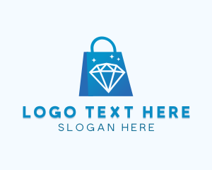Shopping Bag - Diamond Jewelry Shopping Bag logo design
