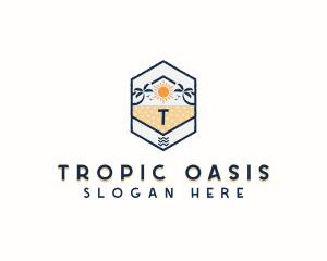 Tropical Beach Vacation logo design