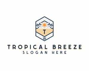 Tropical Beach Vacation logo design