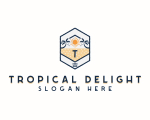 Tropical Beach Vacation logo design