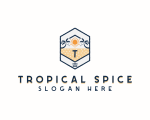 Tropical Beach Vacation logo design