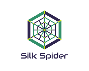 Spiderweb Hexagon logo design