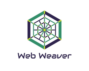 Spiderweb Hexagon logo design