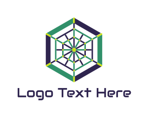 Hexagon - Spiderweb Hexagon logo design