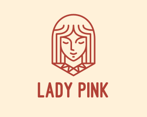 Red Beauty Lady  logo design