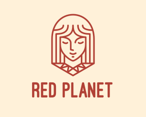 Red Beauty Lady  logo design