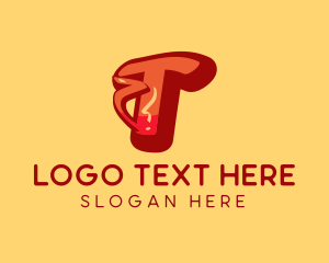 Streewear - Subway Graffiti Letter T logo design