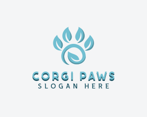 Eco Leaf Paw logo design