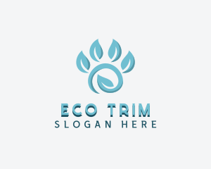 Eco Leaf Paw logo design