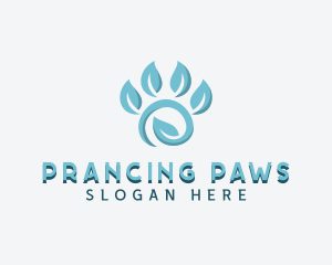 Eco Leaf Paw logo design