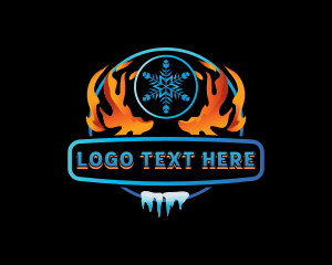 Industrial - Fire Ice HVAC logo design