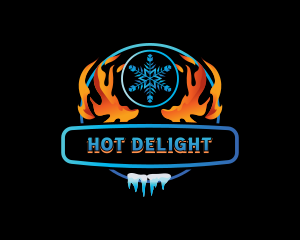 Fire Ice HVAC logo design