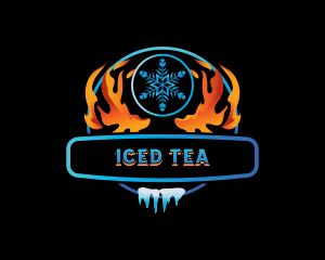 Fire Ice HVAC logo design