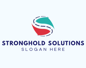 Road Highway Transport Letter S logo design