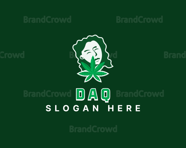 Marijuana Weed Lady Logo