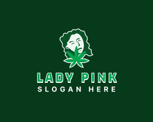 Marijuana Weed Lady logo design