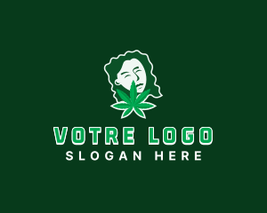 Smoke - Marijuana Weed Lady logo design